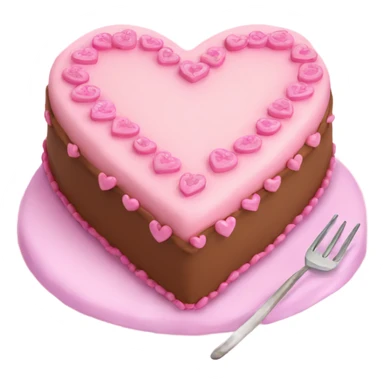 Pink beautifully decorated heart shaped cake  sticker