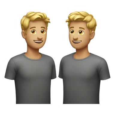 2 men talking sticker