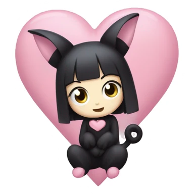 kuromi heart sticker