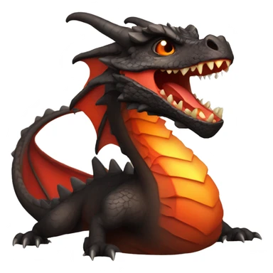  Legendary Cool Brown-Black-Red-Orange-gradient Volcano Dragon sticker