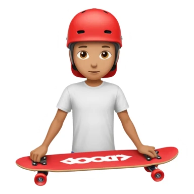 Skater with red skateboard sticker