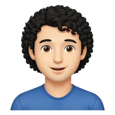 a handsome man with black curly hair tries to kiss sticker