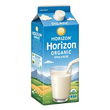 Horizon organic whole milk sticker