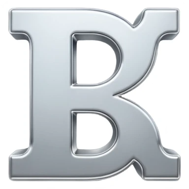 Letra E en 3D sticker