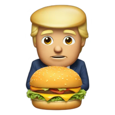 donald trump eating burger sticker