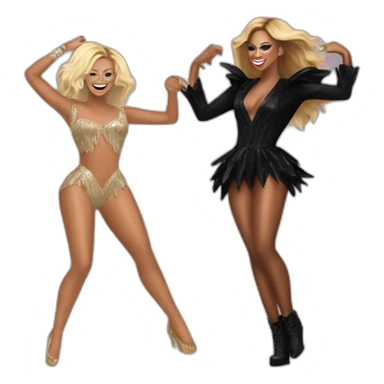 beyonce and gaga dancing sticker