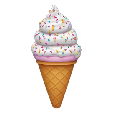 Ice cream cone with sprinkles sticker