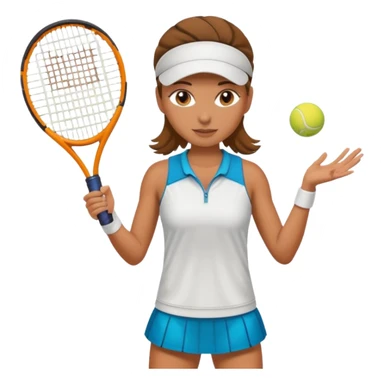 female tennis player sticker