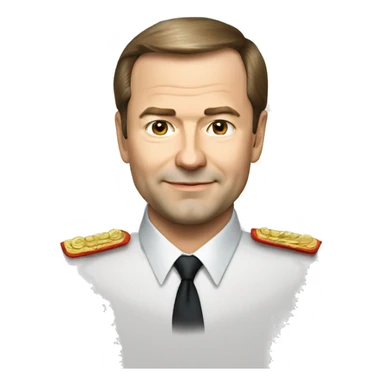 Dmitry Medvedev writting posts in Telegram sticker