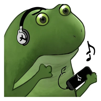 Headphones with a music note sticker