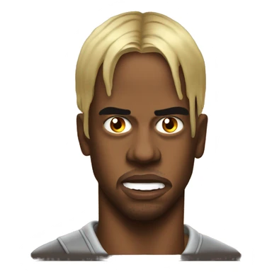 travis scott raging with fire in his eyes sticker