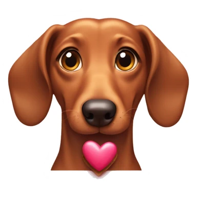 Weiner dog hearts sticker