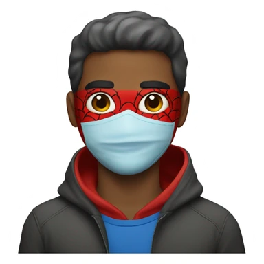 man with Spiderman mask sticker