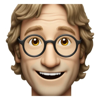john lennon smiling sticker