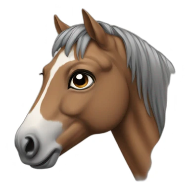 crying horse sticker