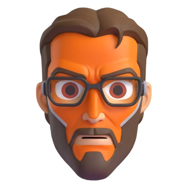Gordon Freeman's face from Half-Life 2 sticker