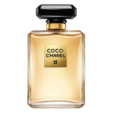 coco chanel perfume with gold charm sticker