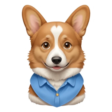 perrita caricatura gorgi gales reunión con ropa celeste sticker