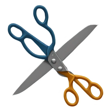 two scissors touching themselves from opposite directions  sticker