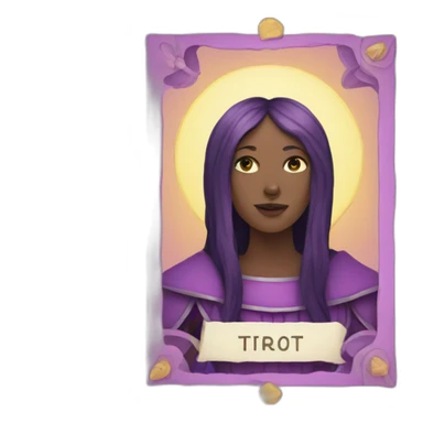Purple tarot card sticker