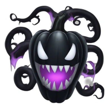 symbiote venom black pumpkin sticker