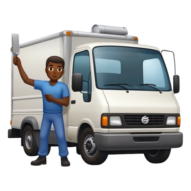 white man vandalizing a truck sticker