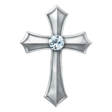 Silver diamond Cross ￼ sticker