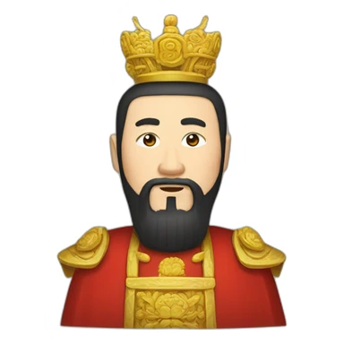bearded Chinese emperor sticker