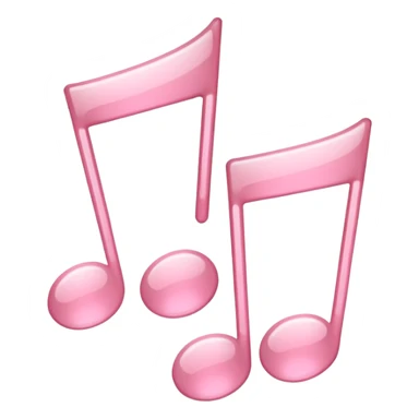 Soft pink notes of music sticker