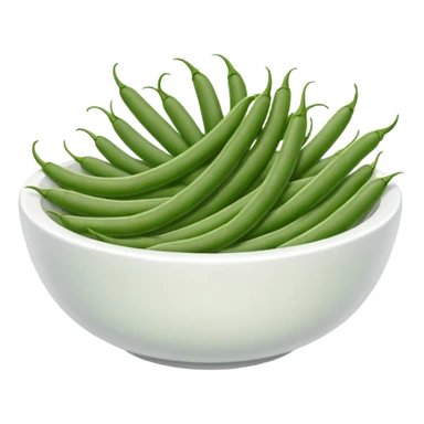 LITTLE LONG BEANS IN THE WHITE BOWL sticker