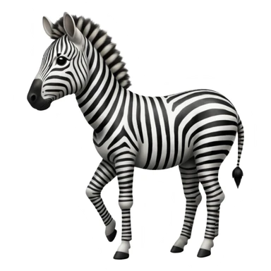 zebra walking on 4 sticker