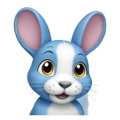 Blue rabbit sticker