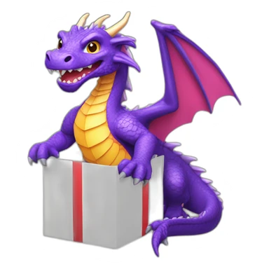 dragon from gift box sticker