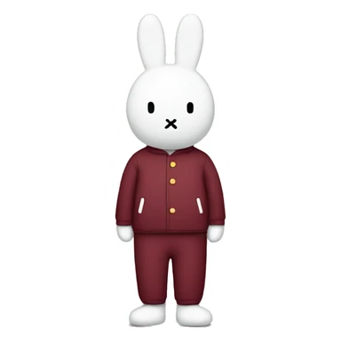 miffy with burgundy pyjamas sticker