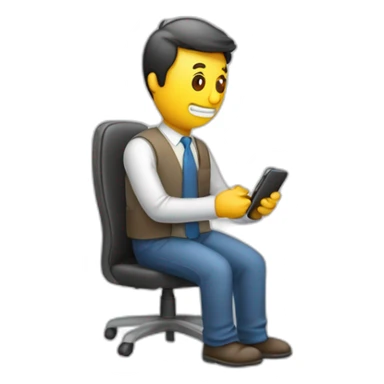 Hombre trabajando llamando por celular sticker