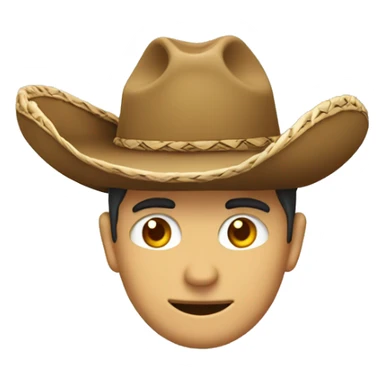 Hoja de canabis con sombrero vaquero  sticker