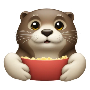 an otter watching movie sticker