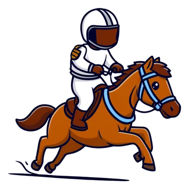 Horse with a horse rider sticker