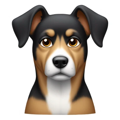black and tan  no white dog frozen  sticker
