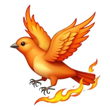 A flying nightingale on fire sticker