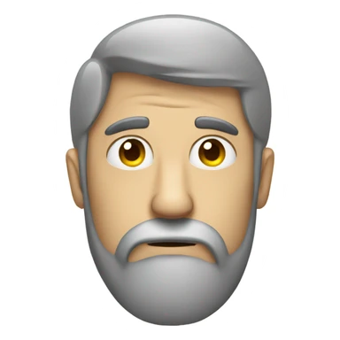 sad man with beard paying tax of adhd sticker