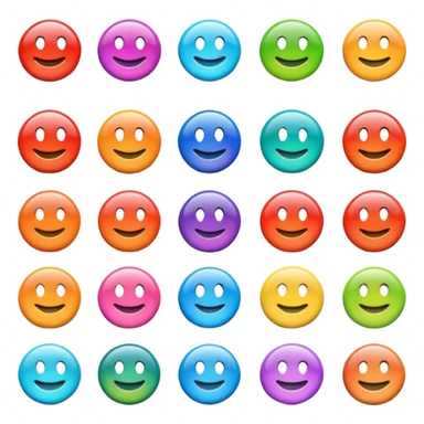 a colourful button not 3d or shading only 1 button no smily face sticker