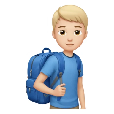 City Backpack Student boy sticker