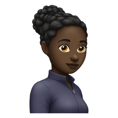 black girl that has a wide back sticker