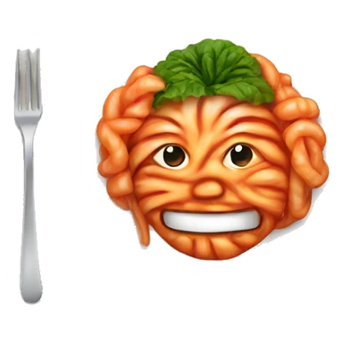 Kimchi food on plate sticker