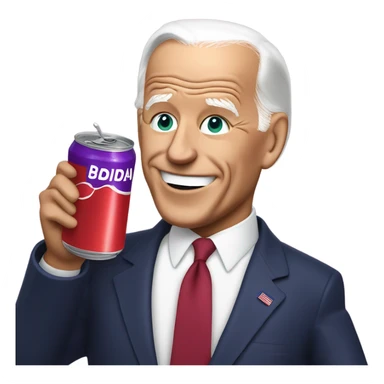joe biden holding a grape soda sticker