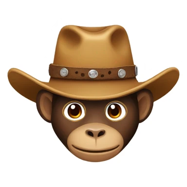 cowboy hat on a monkey sticker