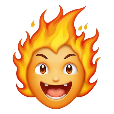 mouth with flames coming out sticker