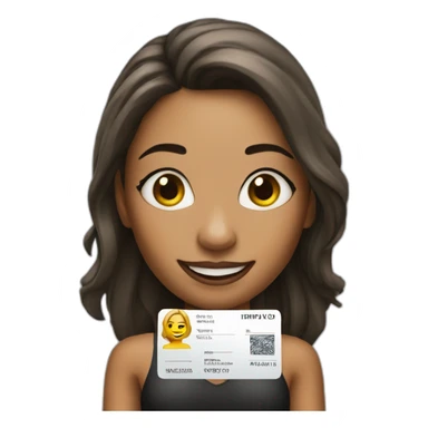 Female Dancer with ID card sticker