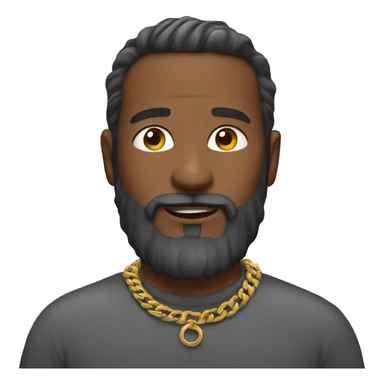 bearded man wearing necklace sticker